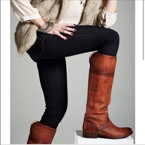 Frye Melissa Trapunto Leather Riding Boots